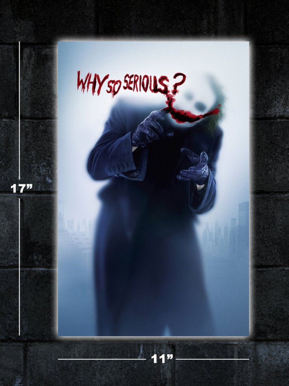 Batman Dark Knight movie poster - 11x17 wall art print merch Joker Heath Ledger